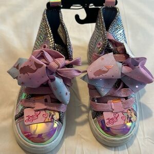 JoJo Siwa Pink and Silver Kids Shoes